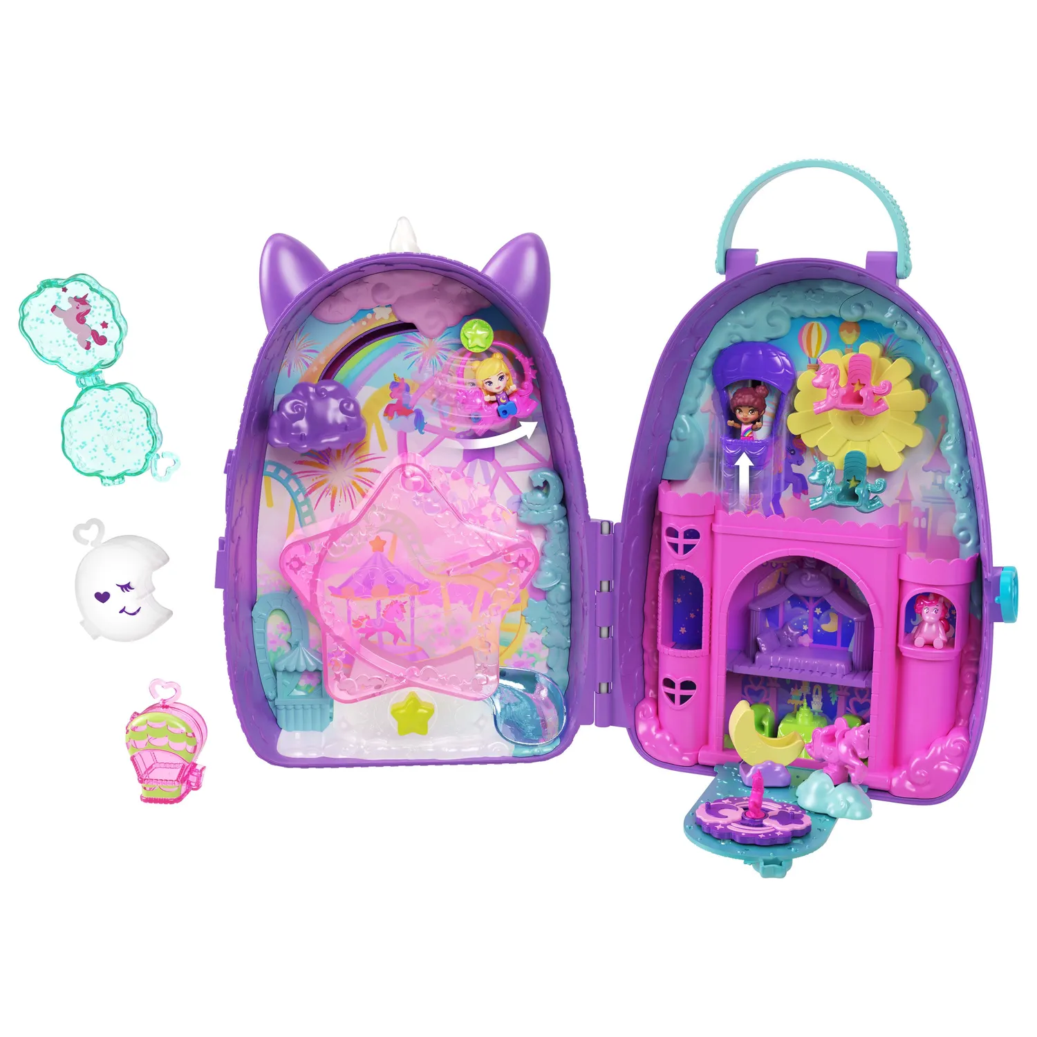 Polly Pocket Unicorn rugzak speelset met 2 poppen 4+ jaar
