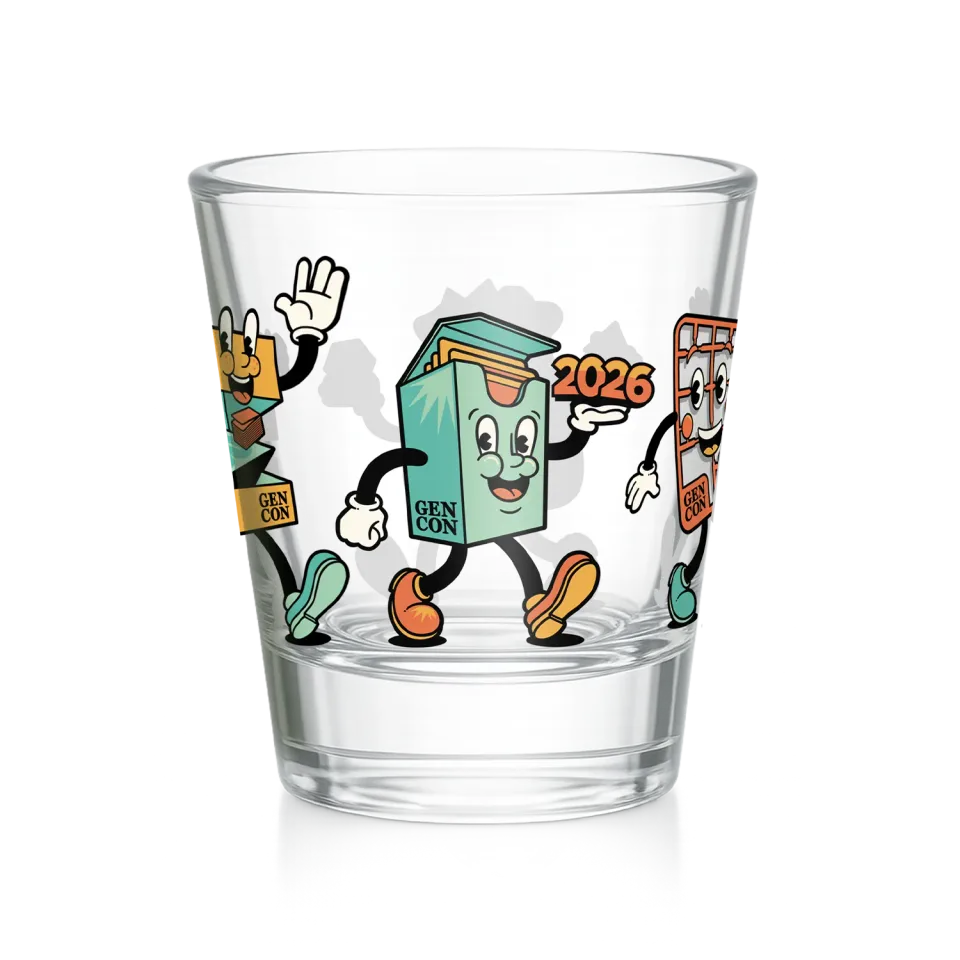 Roll A Crit Let's All Go to Gen Con shotglaasje 1,5 oz glas