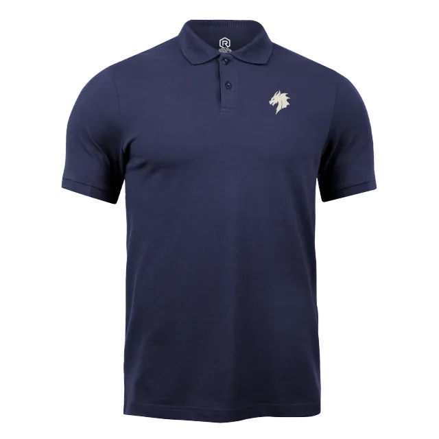 Gen Con Ivory Dragon Polo geborduurd blauw katoenmix