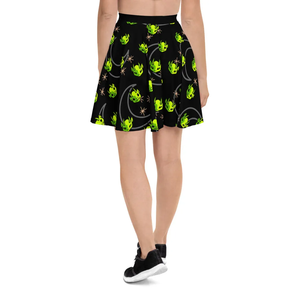 Roll A Crit Würfel Moon & Stars skaterrok soepele stof