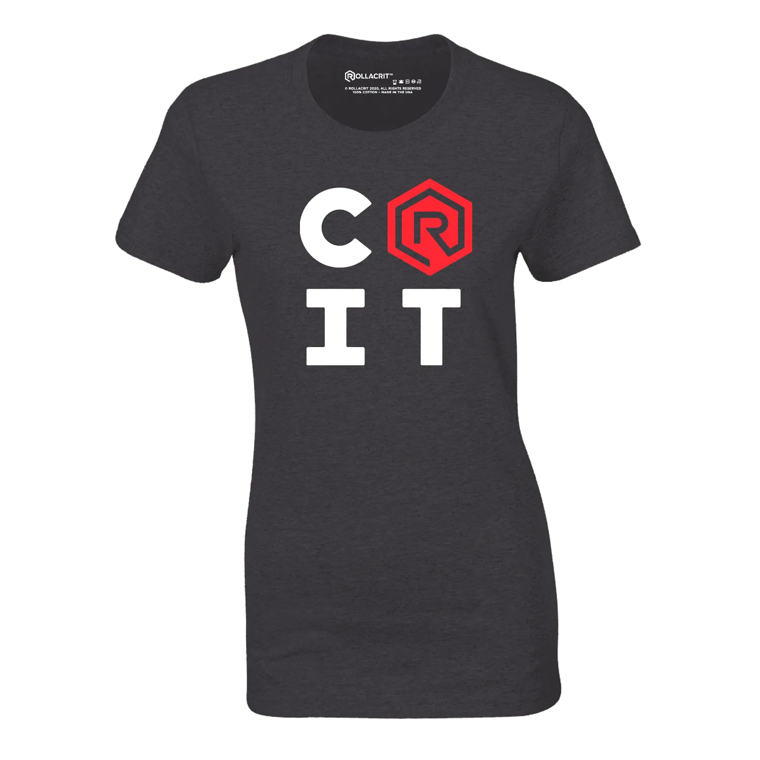 Roll A Crit CRIT Logo fitted T-shirt navy