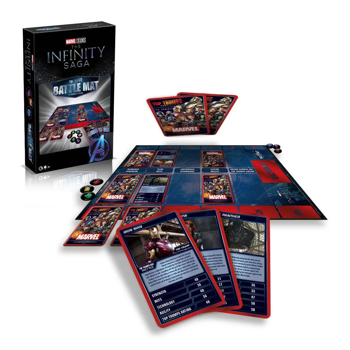 Top Trumps Marvel Battle Mat kaartspel 2 spelers