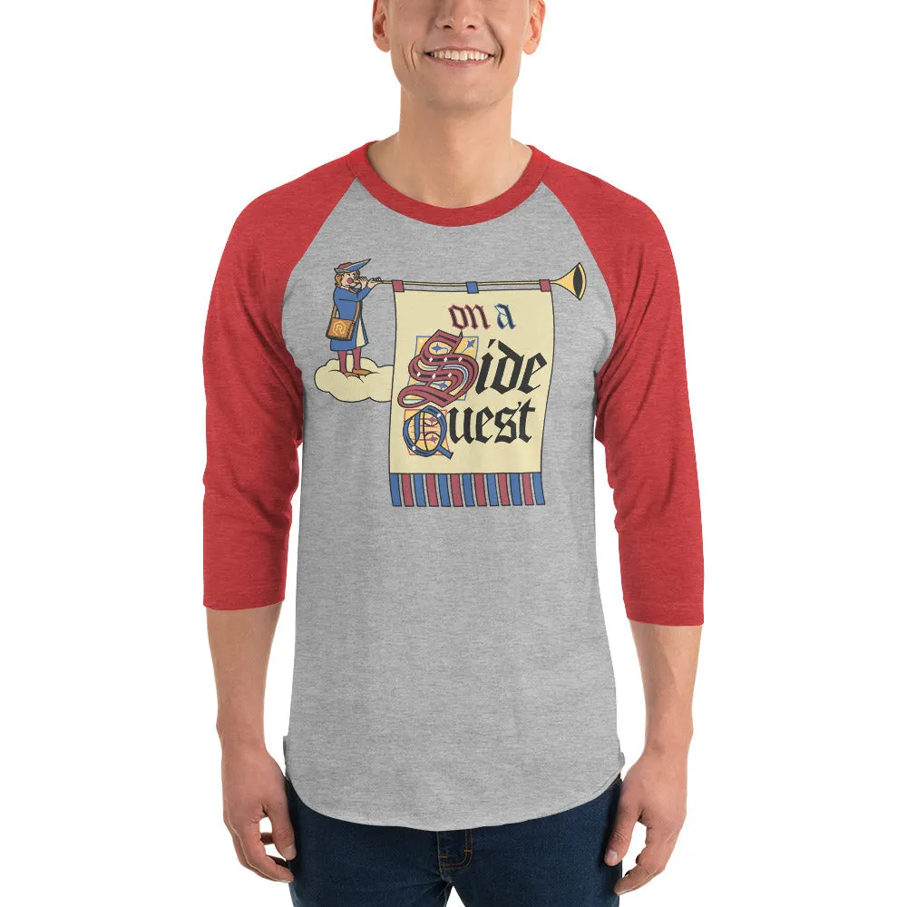 Roll A Crit On a Side Quest Raglan shirt 3/4 mouw