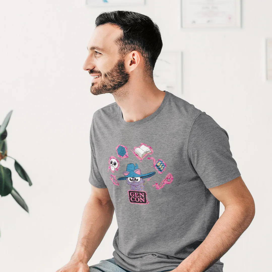 Roll A Crit My Little Cat Wizard T-shirt zwart katoen