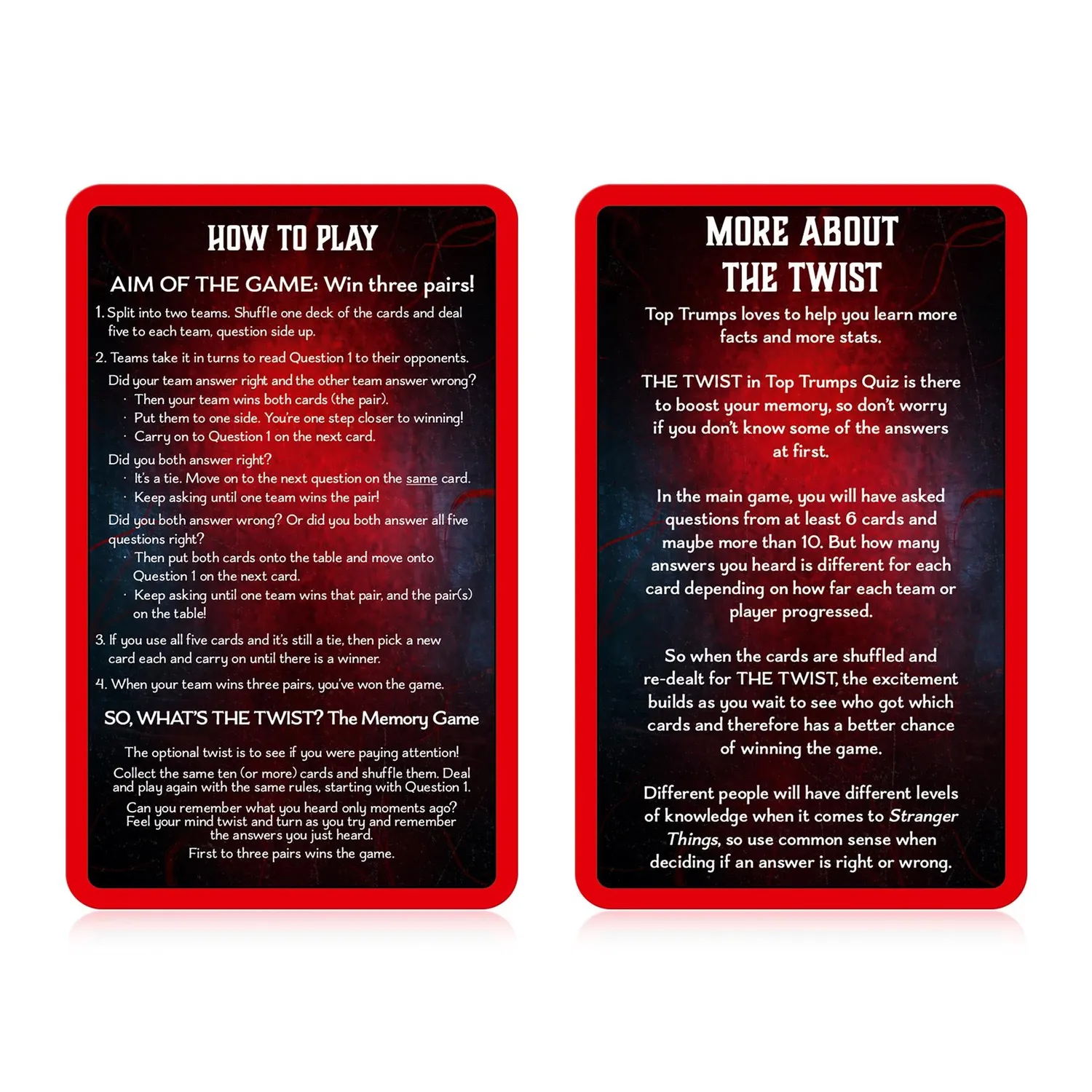 Top Trumps Quiz Stranger Things kaartspel 500 vragen