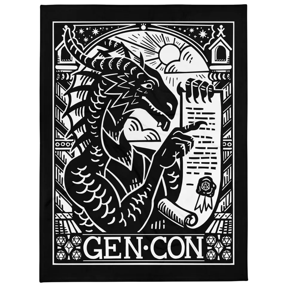 Gen Con 2025 Genevieve Scroll deken 152x203 cm