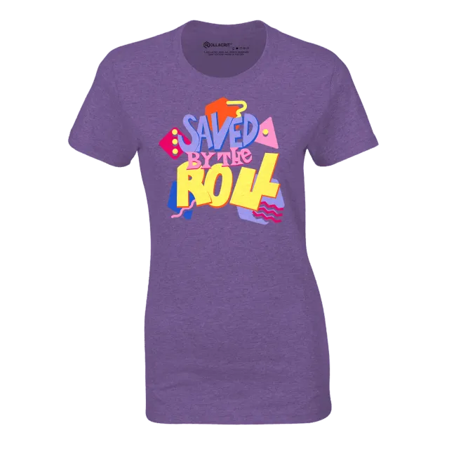 Roll A Crit Saved by the Roll fitted T-shirt Purple Triblend slim fit