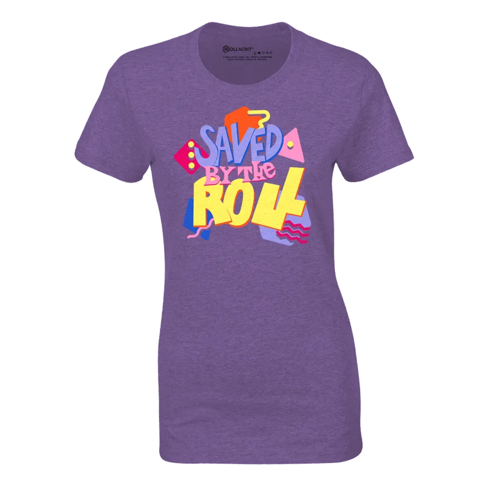 Roll A Crit Saved by the Roll fitted T-shirt Purple Triblend slim fit