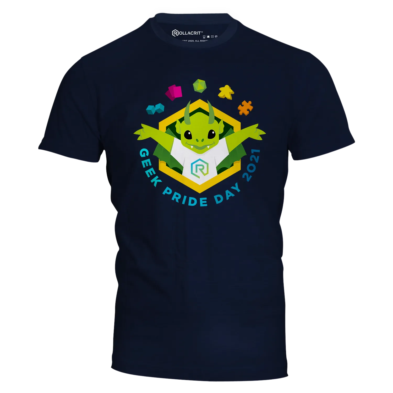 Roll A Crit Geek Pride Day 2021 T-shirt regenboog