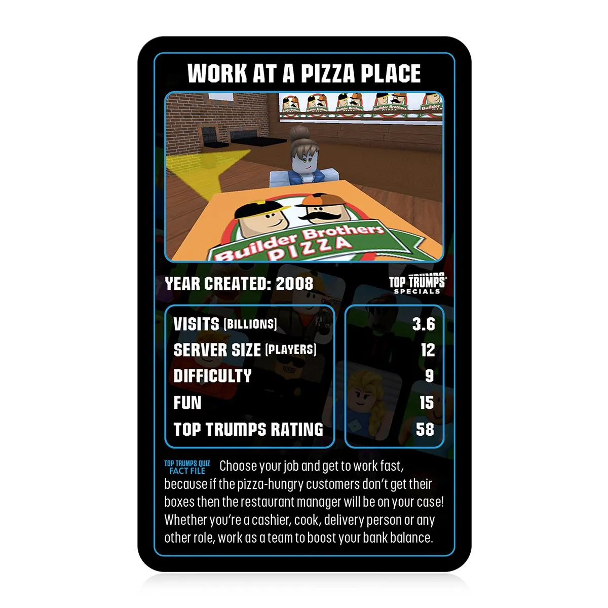 Top Trumps Guide to Roblox kaartspel 30 kaarten