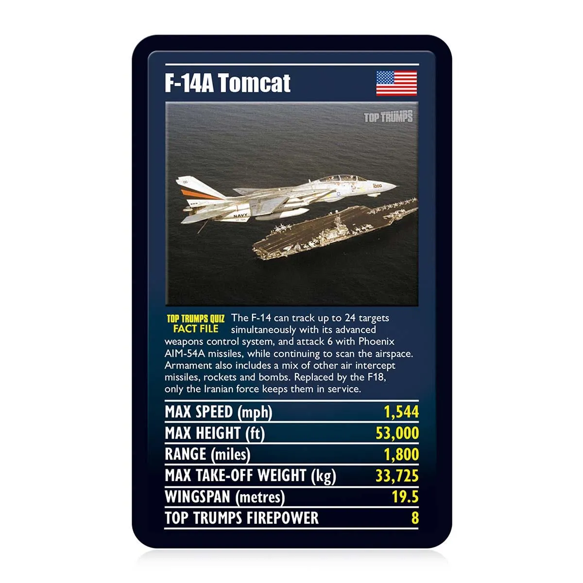 Top Trumps Ultimate Military Jets kaartspel straaljagers