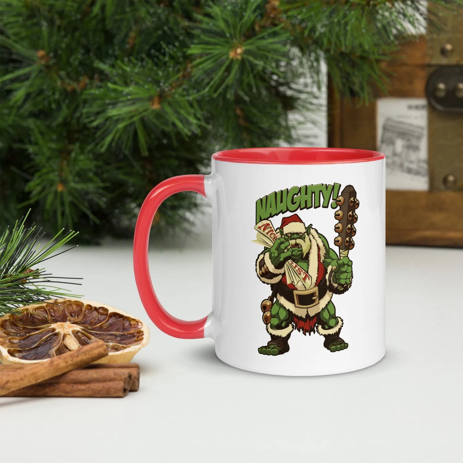 Roll A Crit Holiday Naughty Ogre mok keramiek 11oz