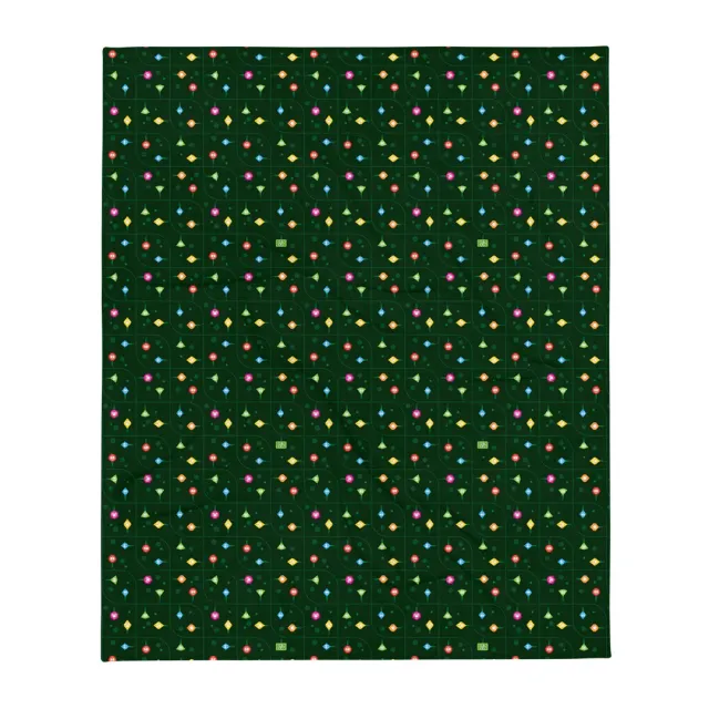 Roll A Crit Gen Con String Light Dice Deken fleece 127x152 cm