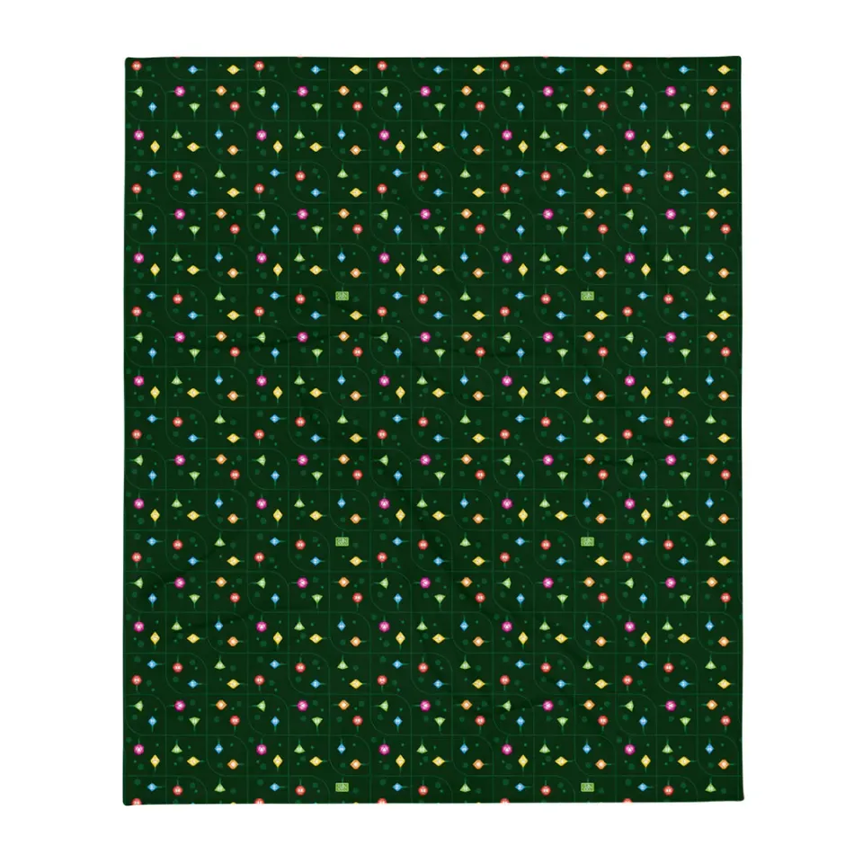 Roll A Crit Gen Con String Light Dice Deken fleece 127x152 cm