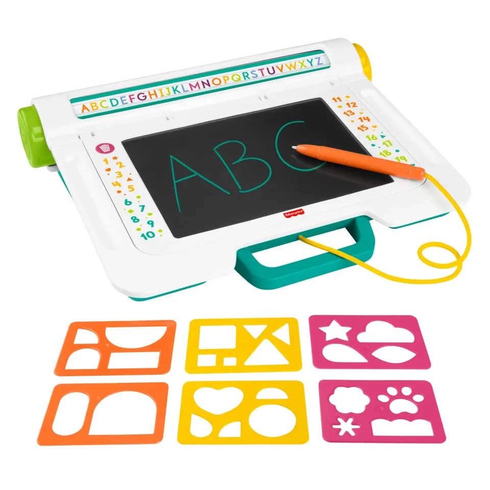 Fisher-Price Teken en Leer Tekenbord Peuter met Sjablonen