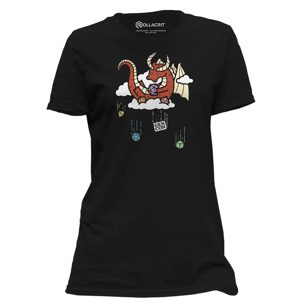 Roll A Crit Gen Con Skyrolling Genevieve Femme T-shirt Heather Blue Lagoon M