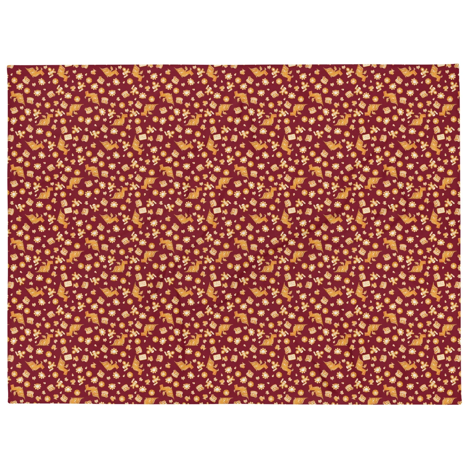Roll A Crit Gen Con Gingerbread plaid 50x60 rood zacht