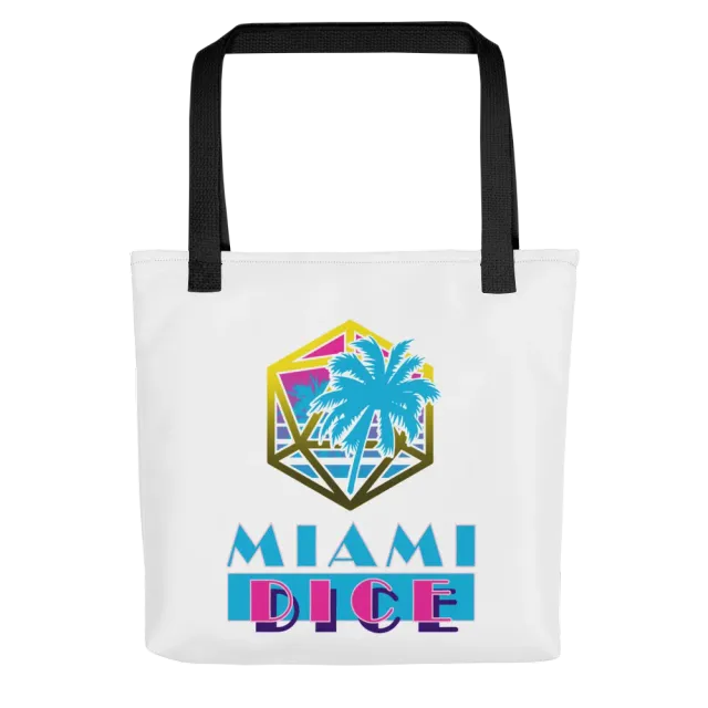 Roll A Crit Miami Dice tote bag 10 liter katoen