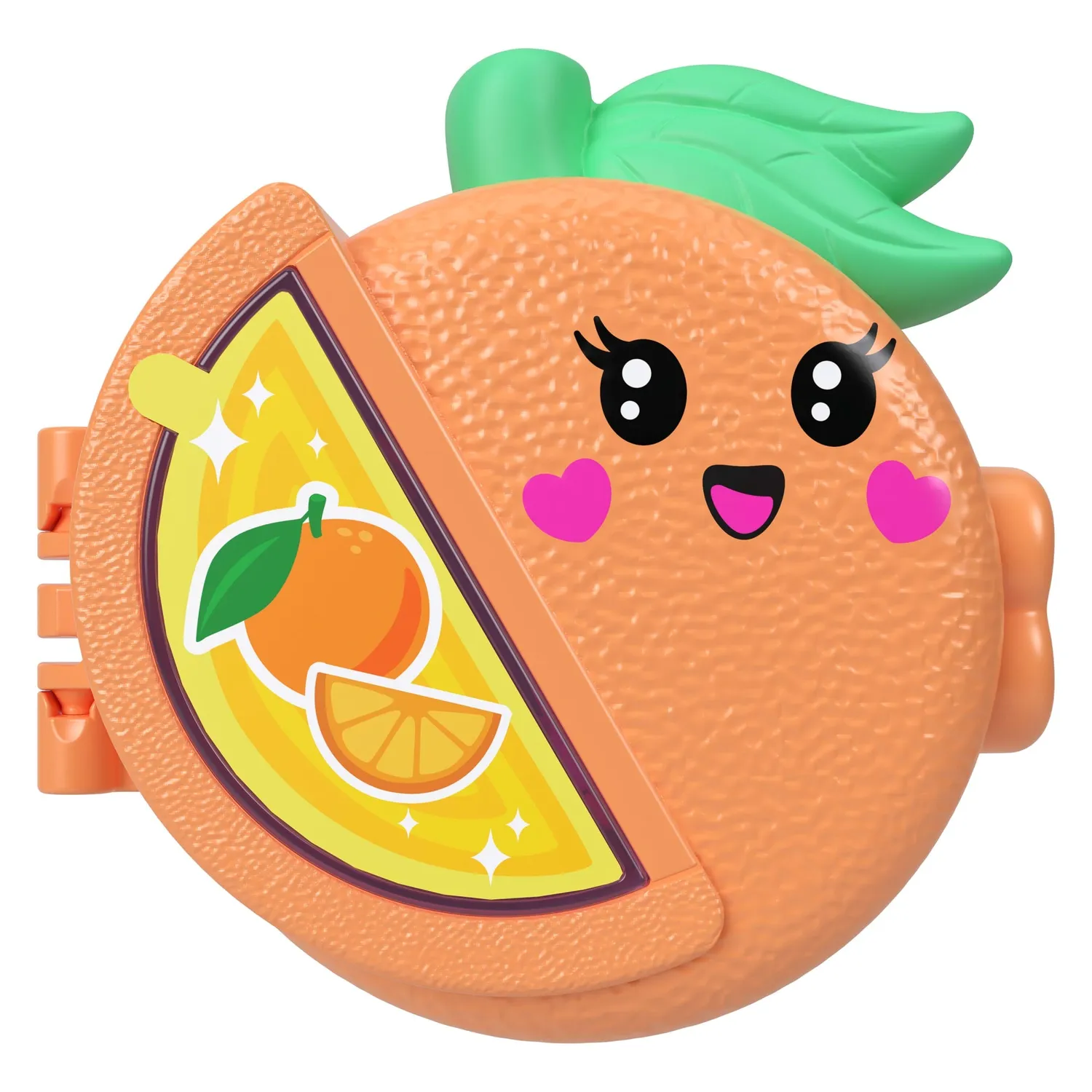 Polly Pocket Fruit Friends compact speelsetje sleutelhanger sticker