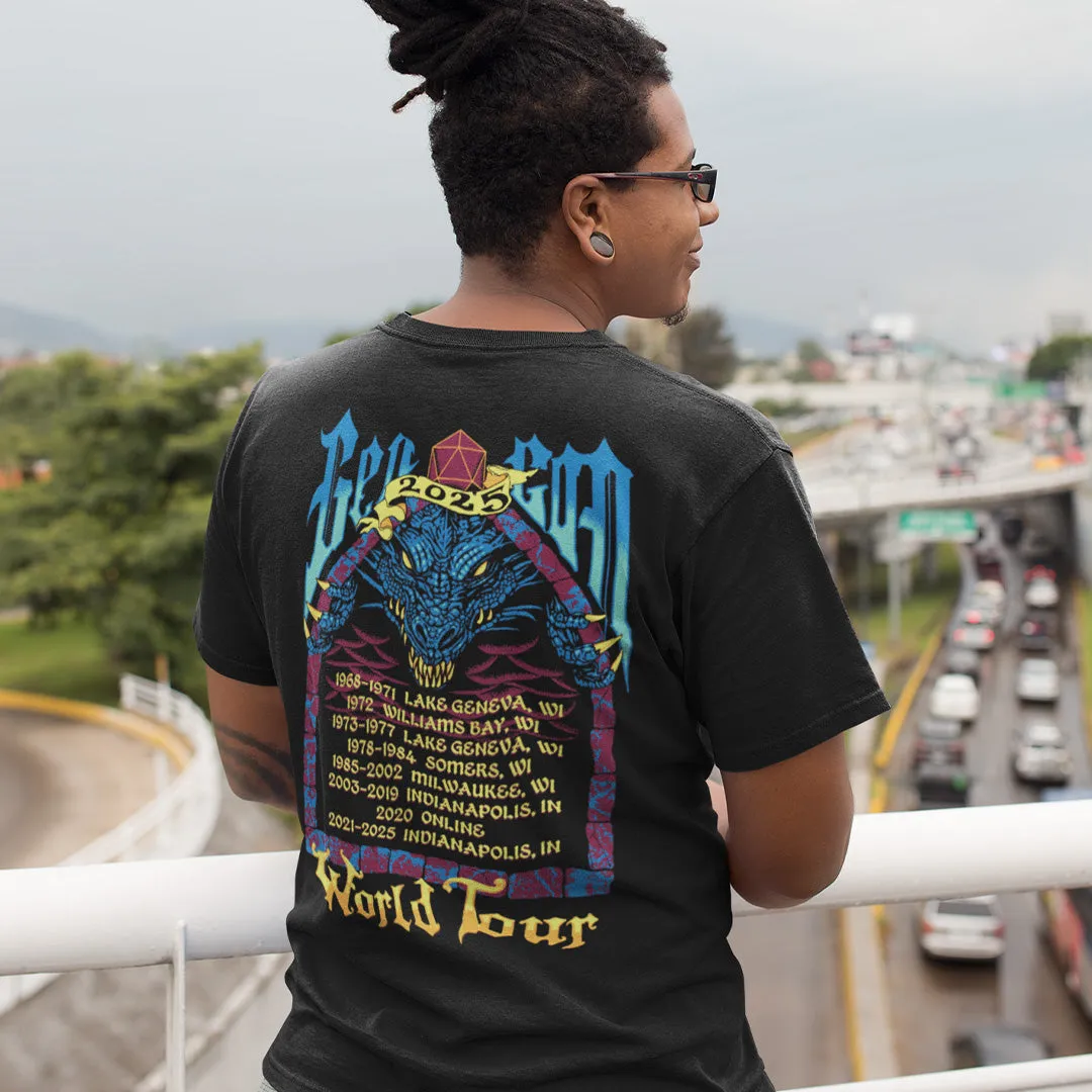 Roll A Crit Gen Con World Tour 2025 T-shirt katoen