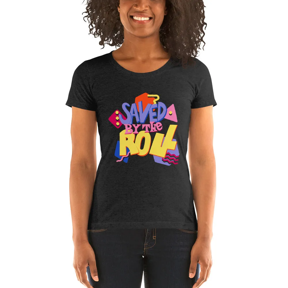 Roll A Crit Saved by the Roll fitted T-shirt Purple Triblend slim fit