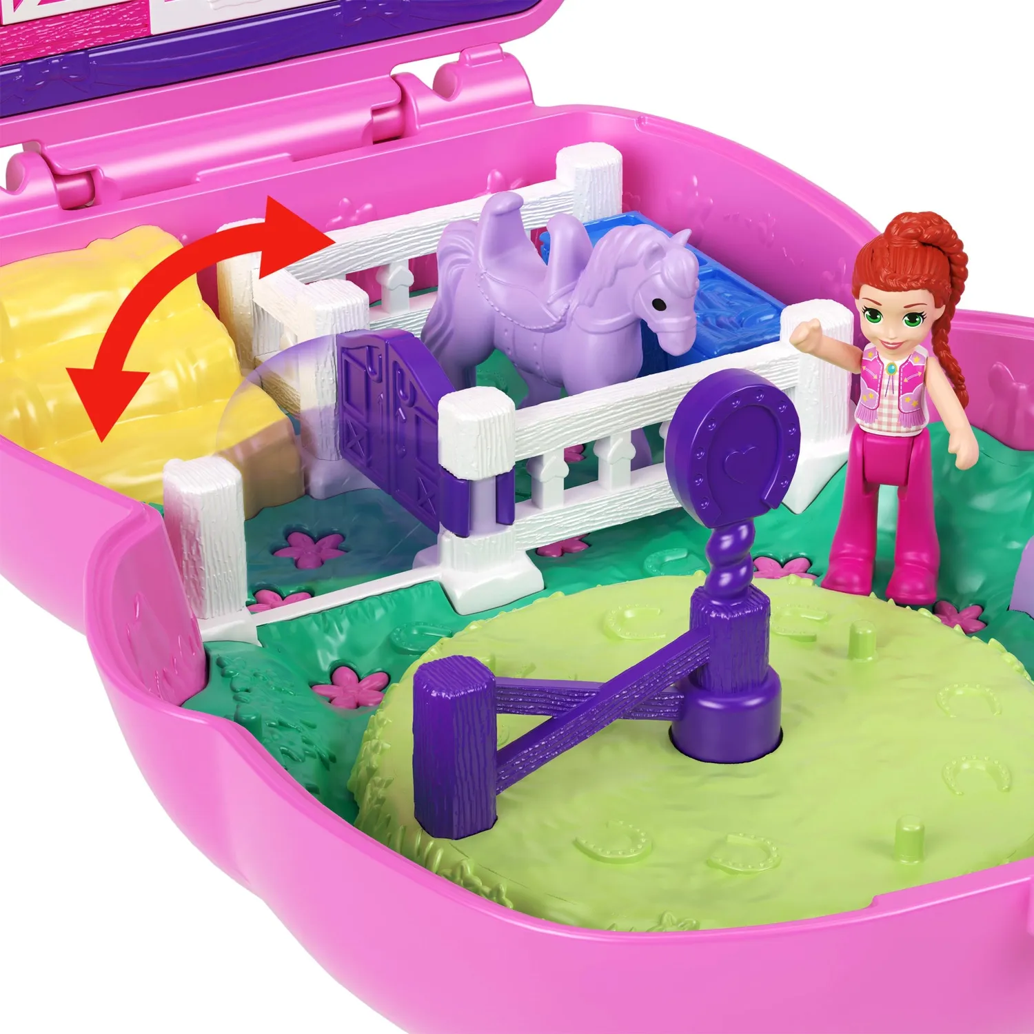 Polly Pocket Pony Rodeo compact speelset met micropop