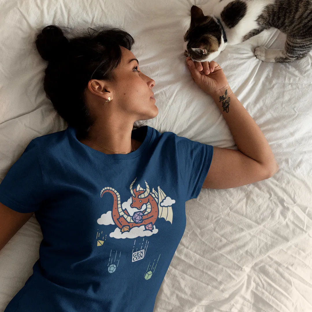 Roll A Crit Gen Con Skyrolling Genevieve Femme T-shirt Heather Blue Lagoon M