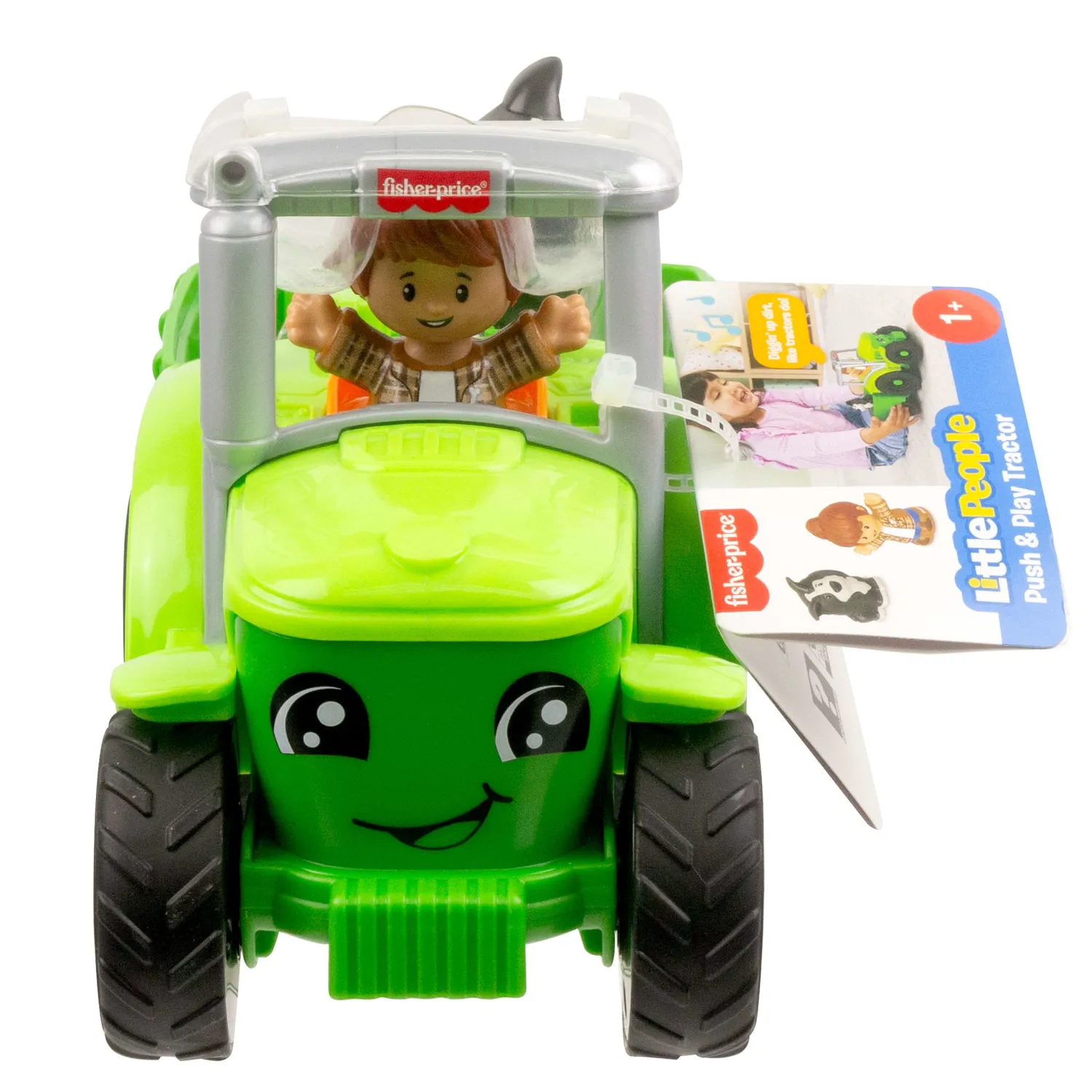Fisher-Price Little People Duwtractor muziek met aanhanger