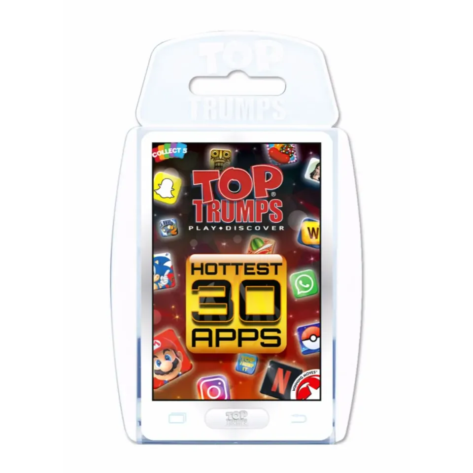 Top Trumps Hottest Top 30 Apps kaartspel