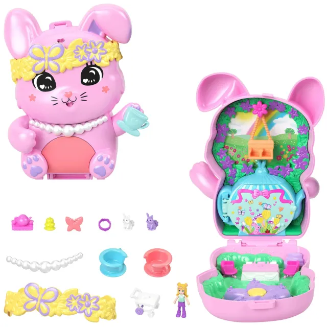 Polly Pocket Konijn Theefeestje Speelset Compact