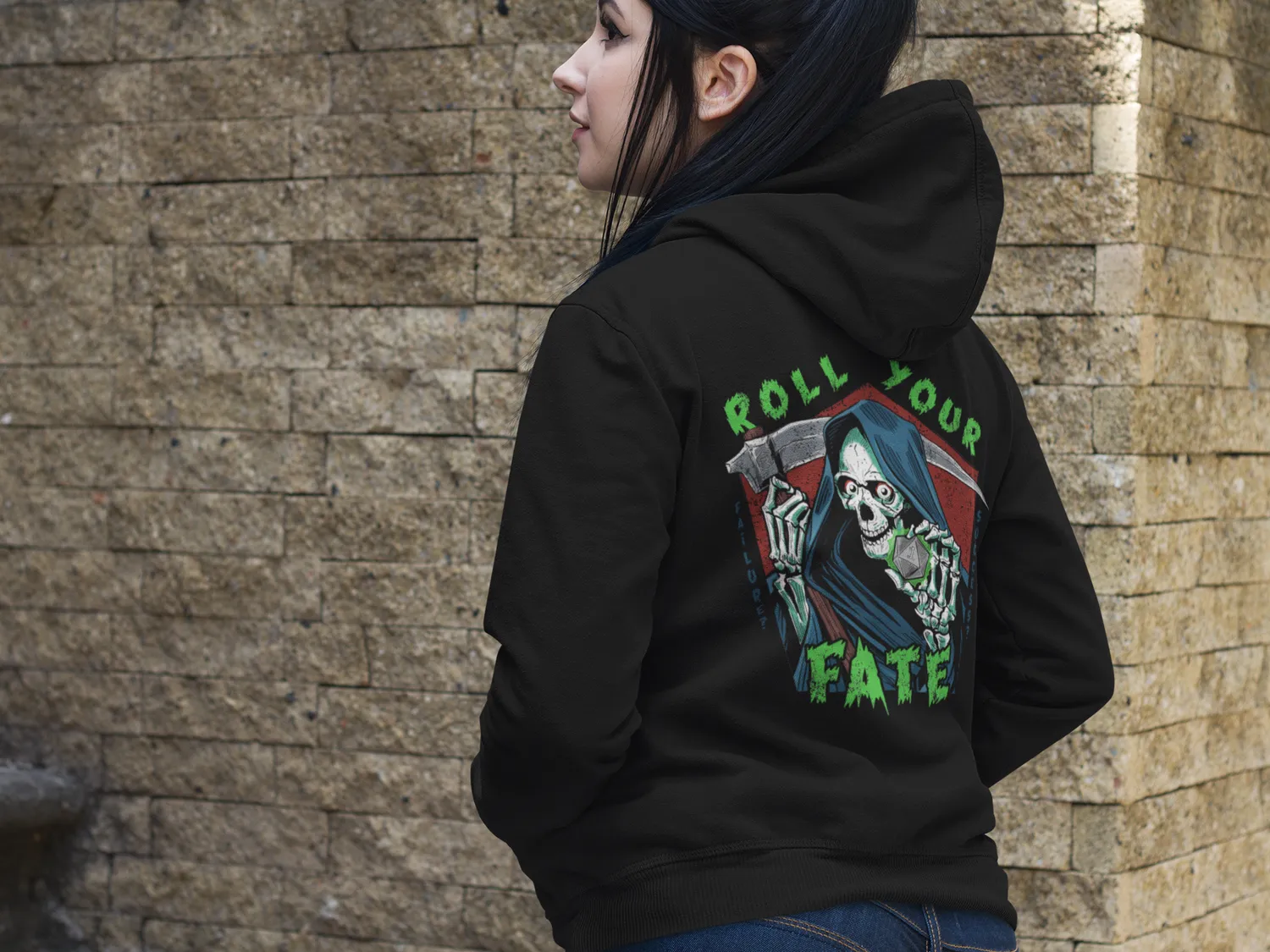 Roll A Crit Roll Your Fate hoodie unisex katoenmix