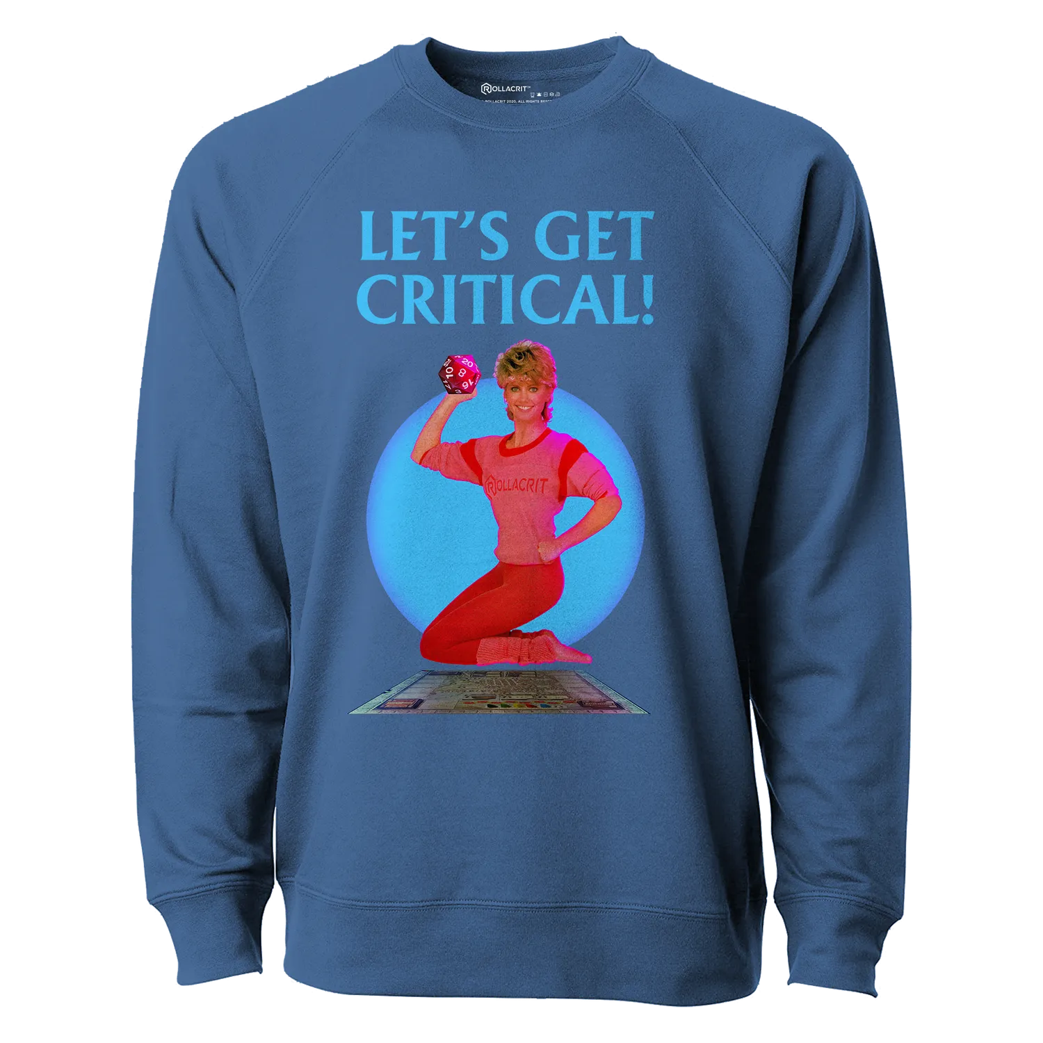 Roll A Crit Let's Get Critical sweater indigo blauw