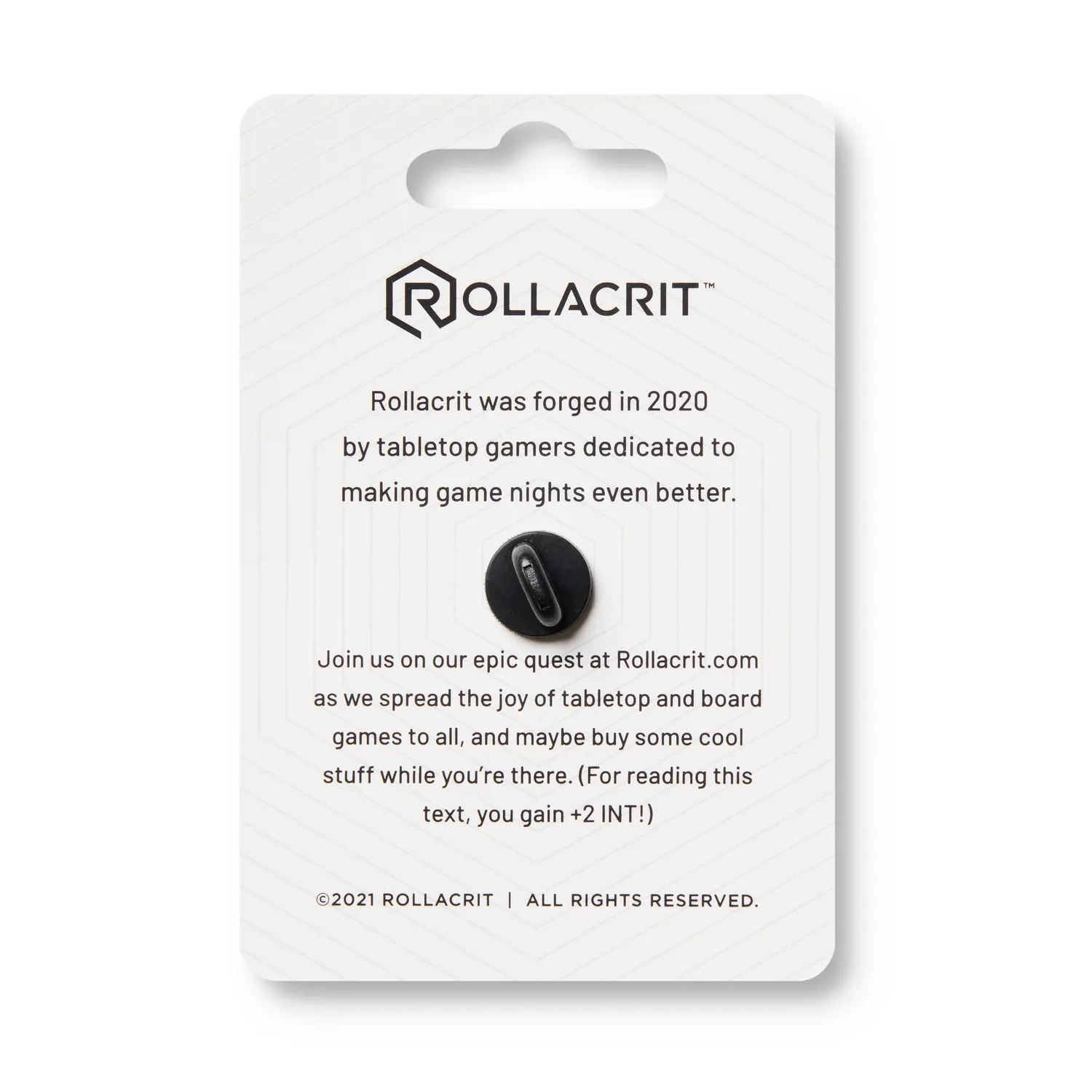 Roll A Crit Gelatinous Cube pin transparant