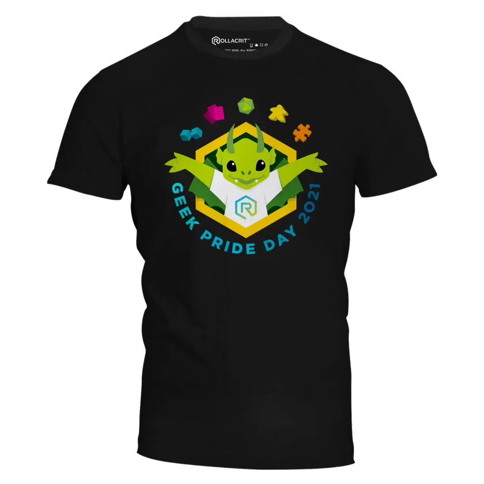 Roll A Crit Geek Pride Day 2021 T-shirt regenboog
