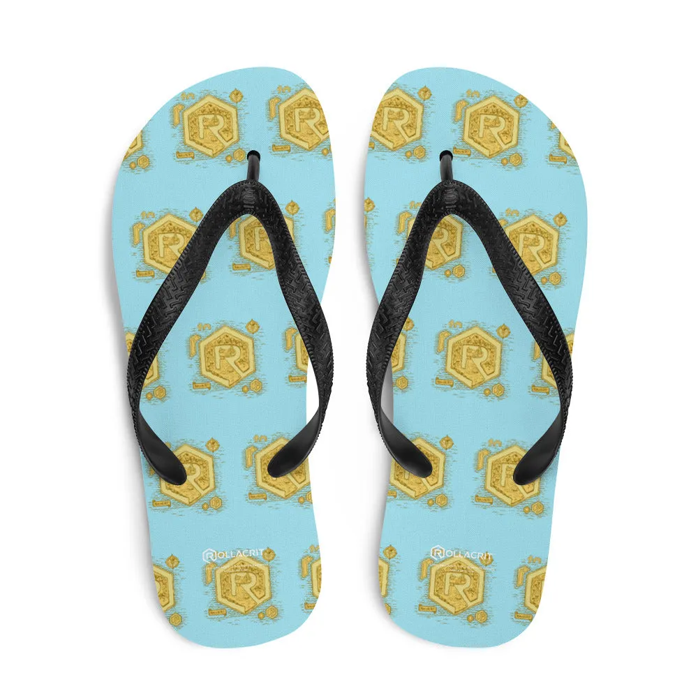 Rollacrit Island slippers maat M eilandkaart print