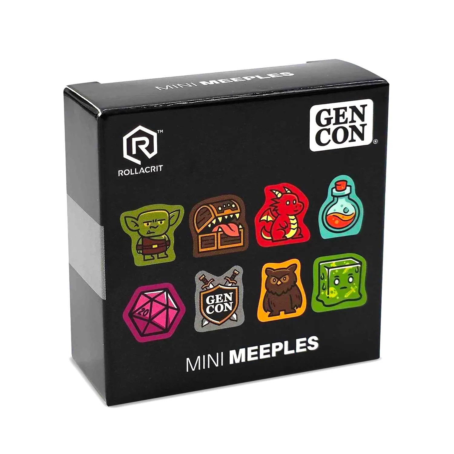 Roll A Crit Gen Con 2026 Mini Meeples set 8-delig hout