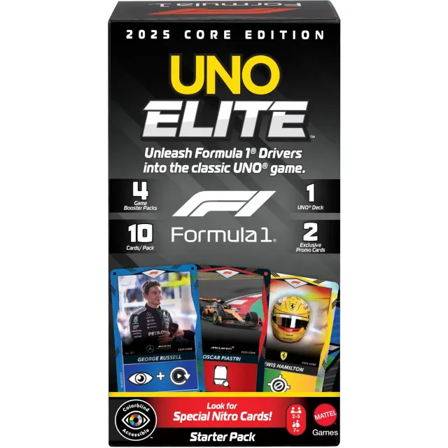 UNO Elite Formula 1 Starter Pack 2025 kaartspel core F1