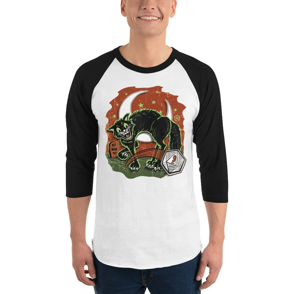 Roll A Crit Not Dead Yet 3/4 raglan shirt katoen