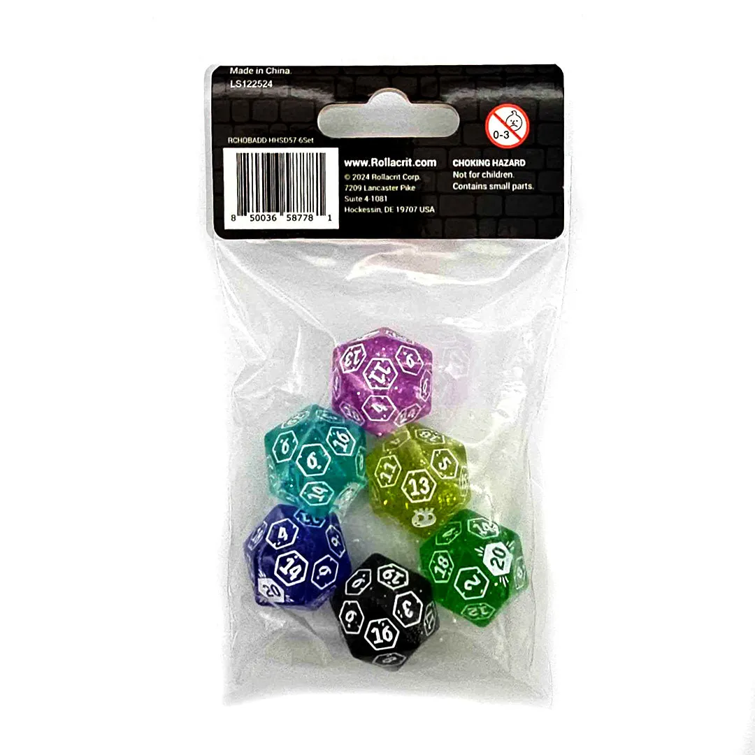 Roll A Crit Heroes for Hire Enhanced Sparkle dobbelstenen 6x d20