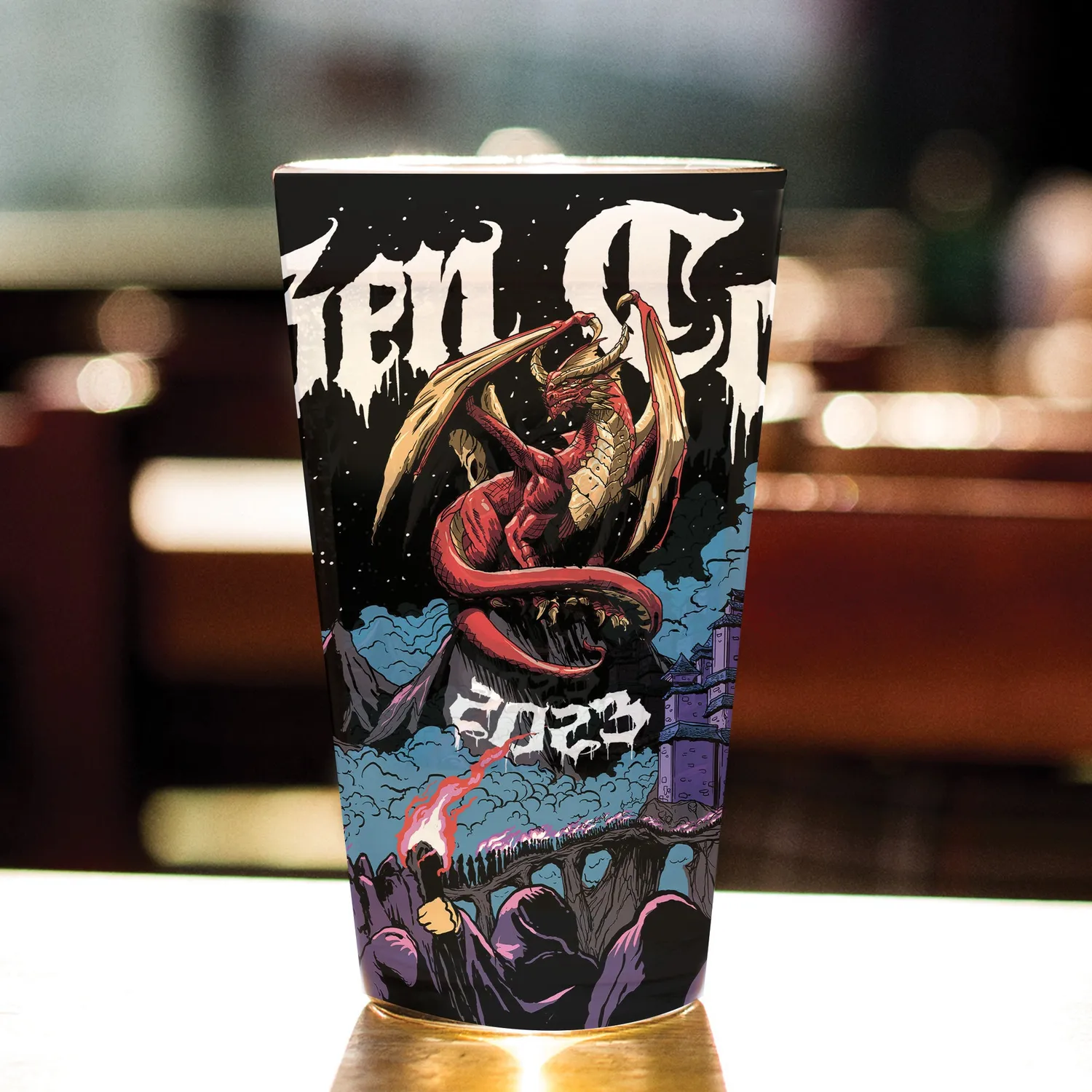 Roll A Crit Gen Con 2023 Genevieve pintglas 1 pint